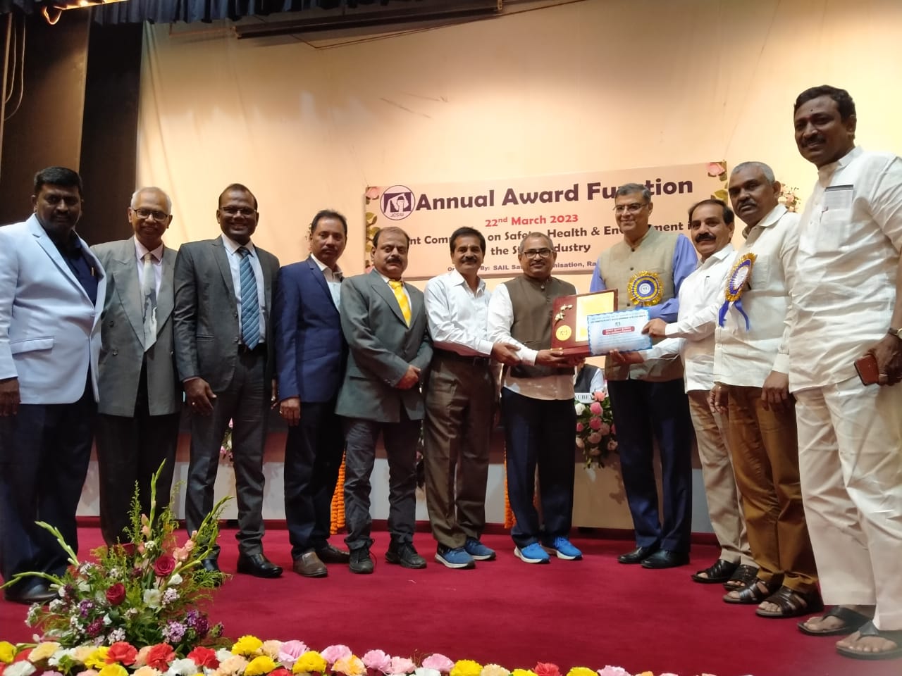 RINL wins the prestigious national level “JCSSI Ispat Suraksha Puraskar Award”